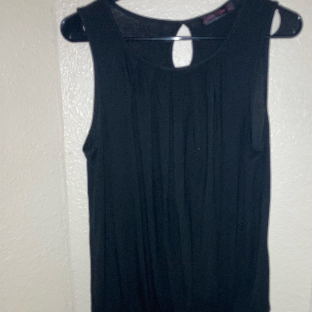 Shiela Rose Tank Top Shirt Black Small Stretchy